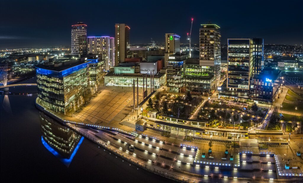 MediaCity night pano